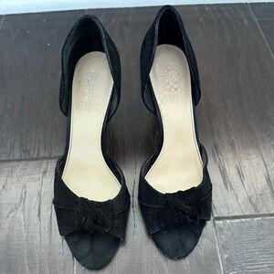 Vince Camuto women’s open toes heels sandals deep black size 9